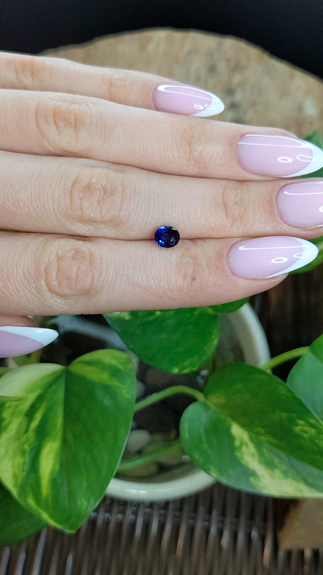 0.97 Ct. Blue Sapphire from Ceylon (Sri Lanka) Size Video