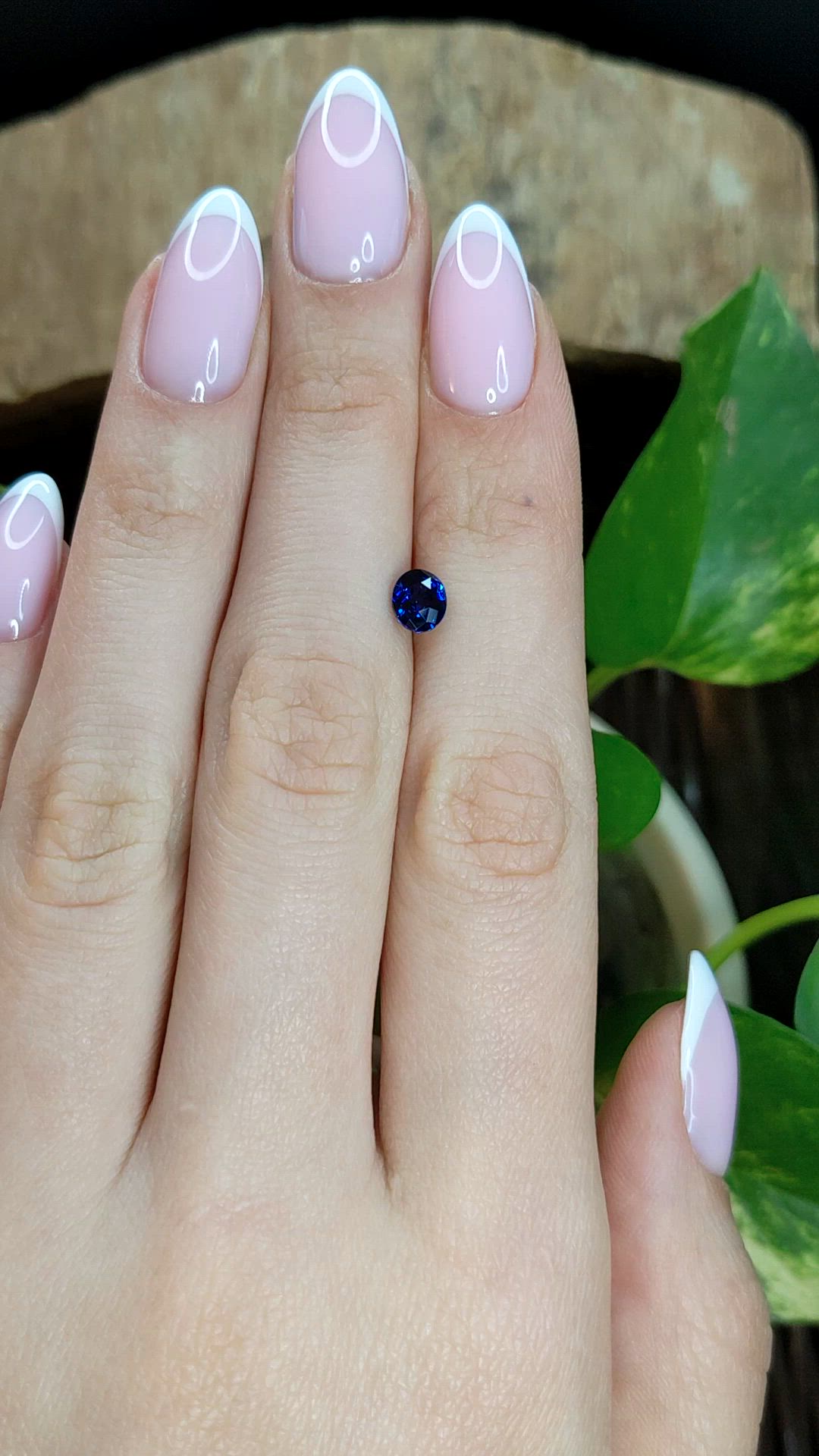0.97 Ct. Blue Sapphire from Ceylon (Sri Lanka) Size Video