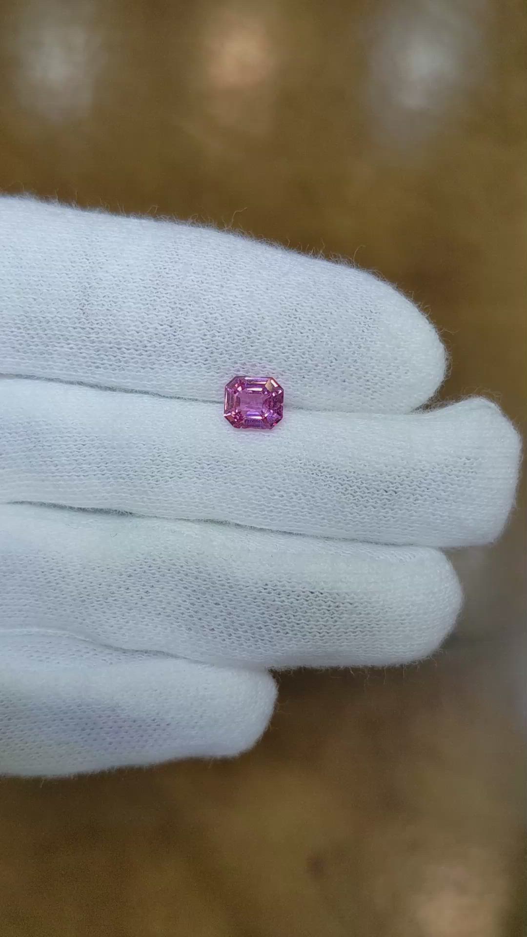 0.90 Ct. Pink Sapphire from Madagascar Size Video