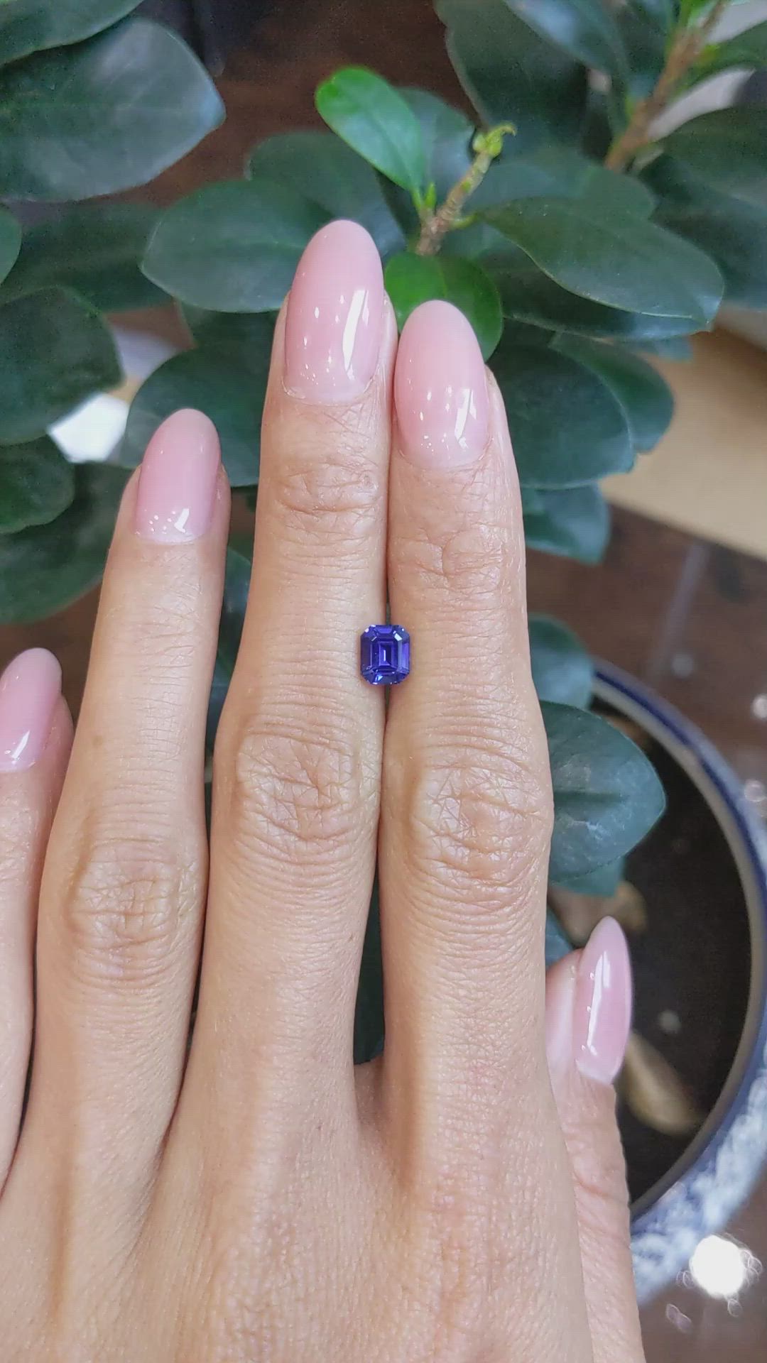 0.99 Ct. Blue Sapphire from Ceylon (Sri Lanka) Size Video