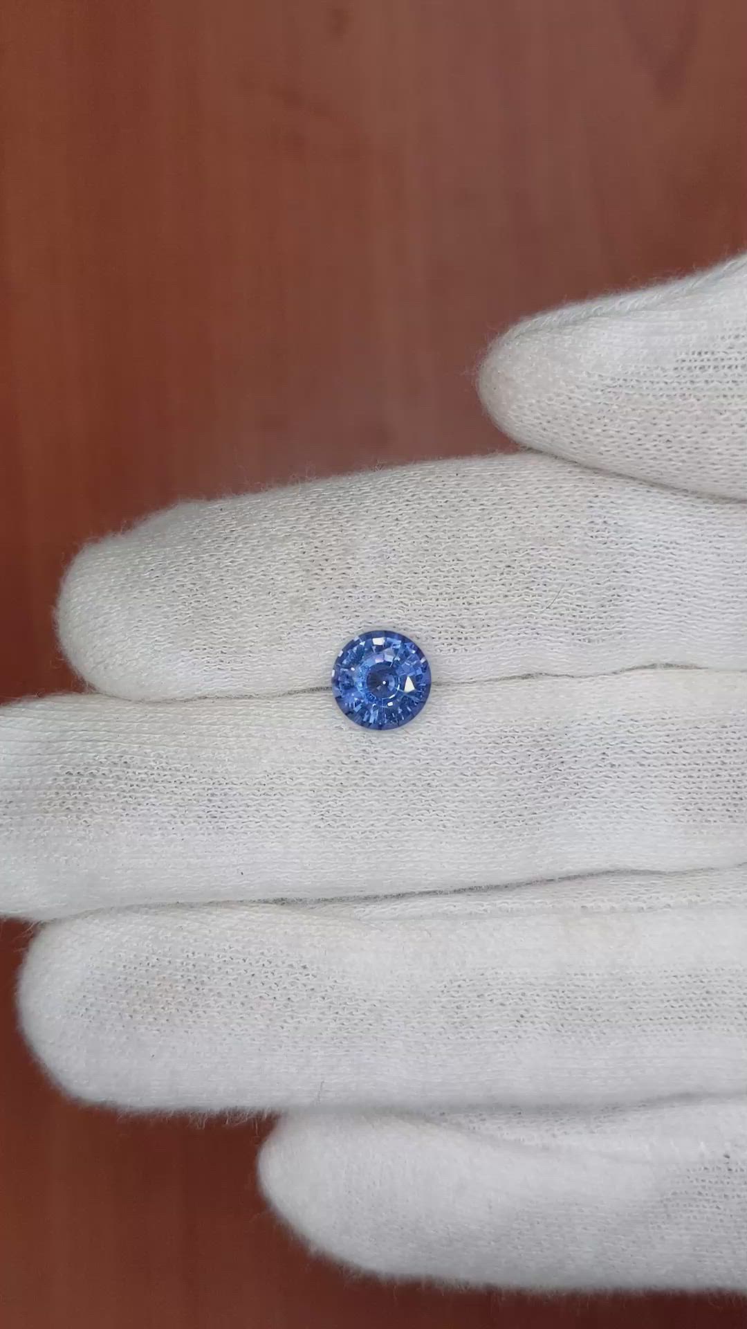1.58 Ct. Blue Sapphire from Ceylon (Sri Lanka) Size Video