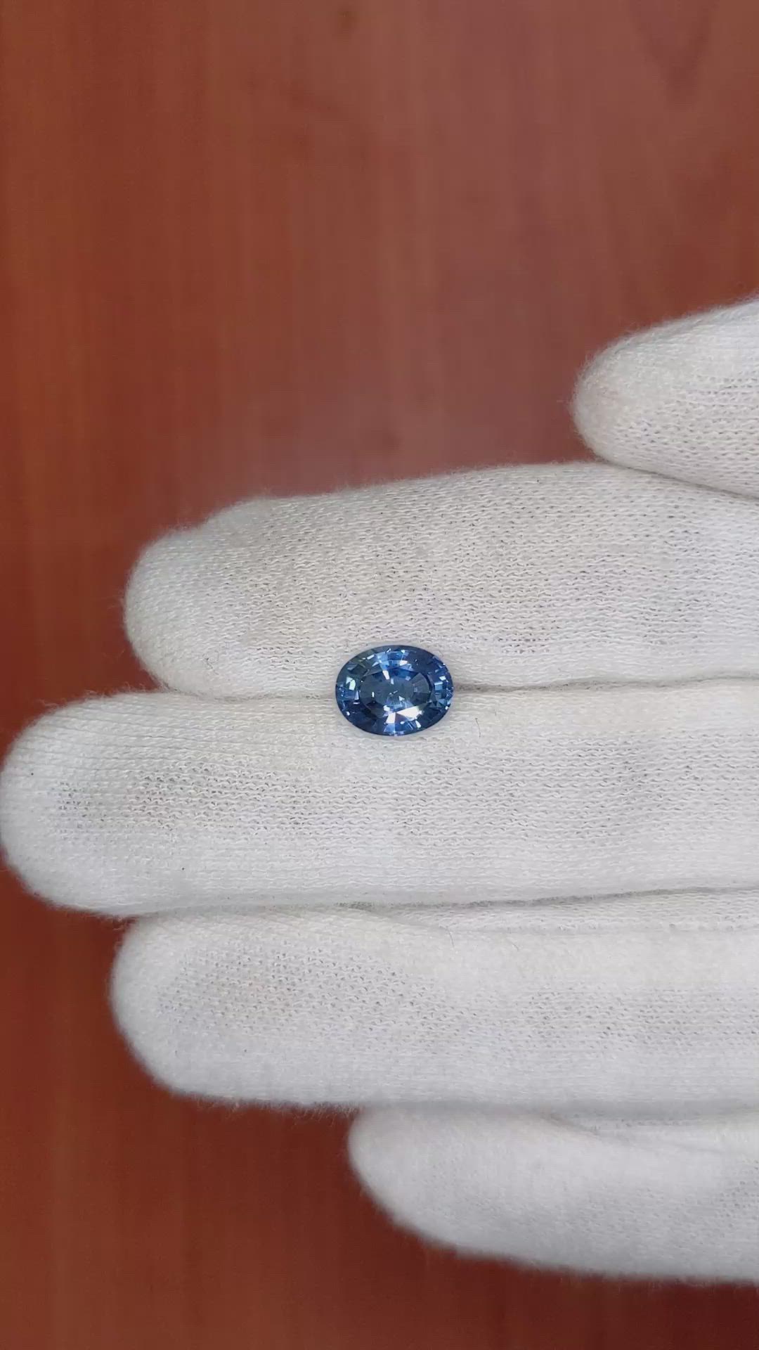 1.84 Ct. Blue Sapphire from Ceylon (Sri Lanka) Size Video