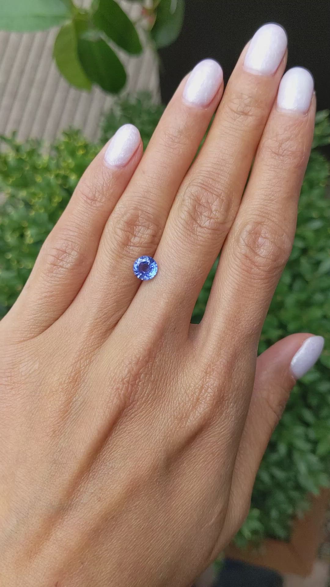 1.36 Ct. Blue Sapphire from Ceylon (Sri Lanka) Size Video