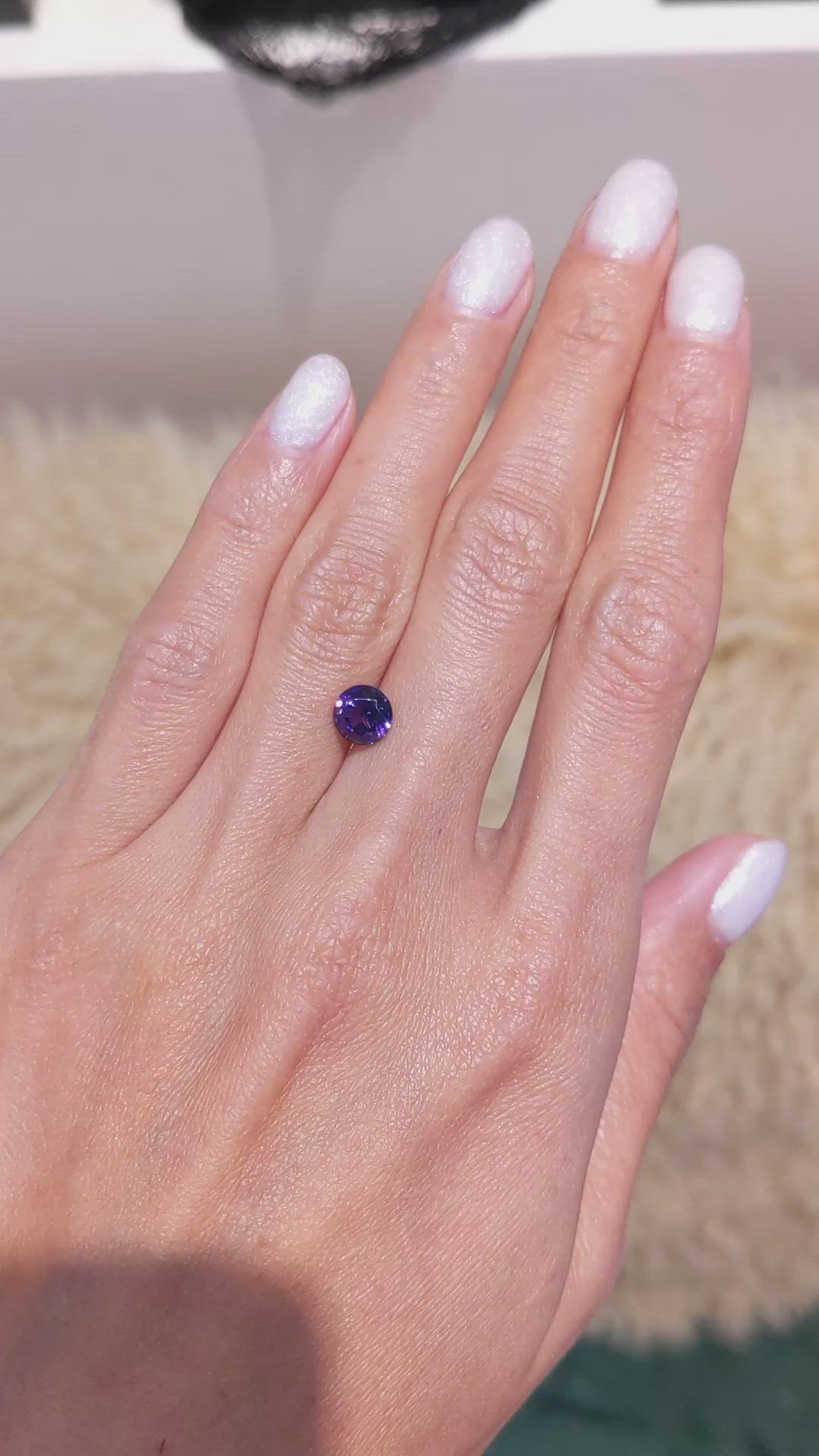 1.67 Ct. Color Change Sapphire from Ceylon (Sri Lanka) Size Video