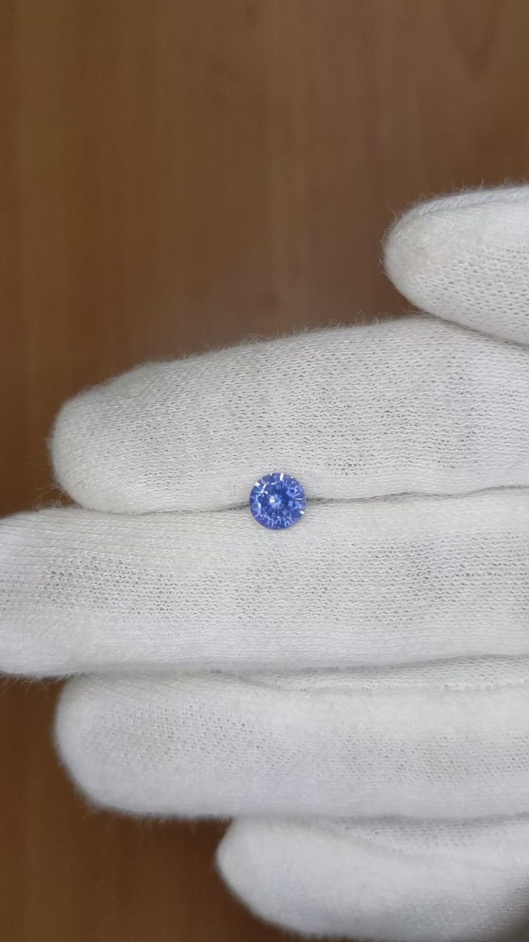 0.72 Ct. Blue Sapphire from Ceylon (Sri Lanka) Size Video