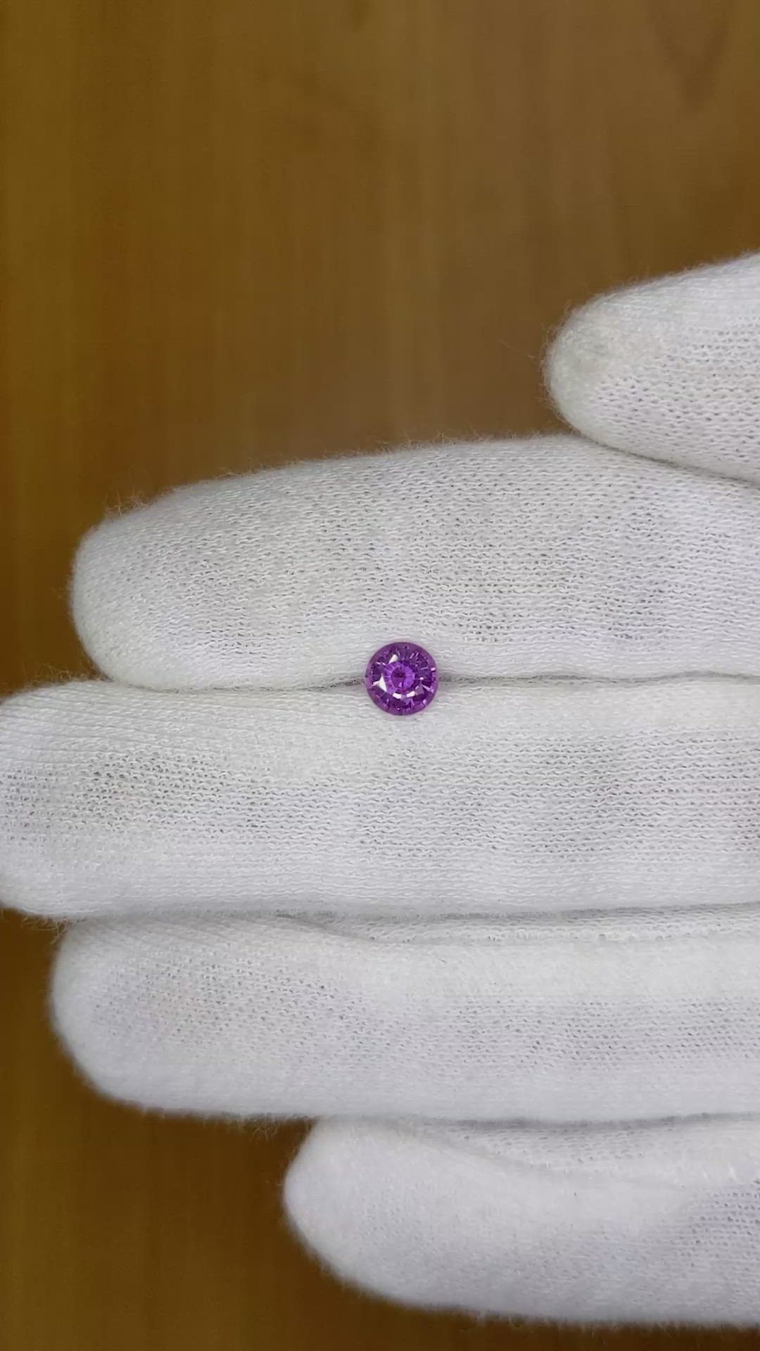 0.58 Ct. Purple Sapphire from Ceylon (Sri Lanka) Size Video