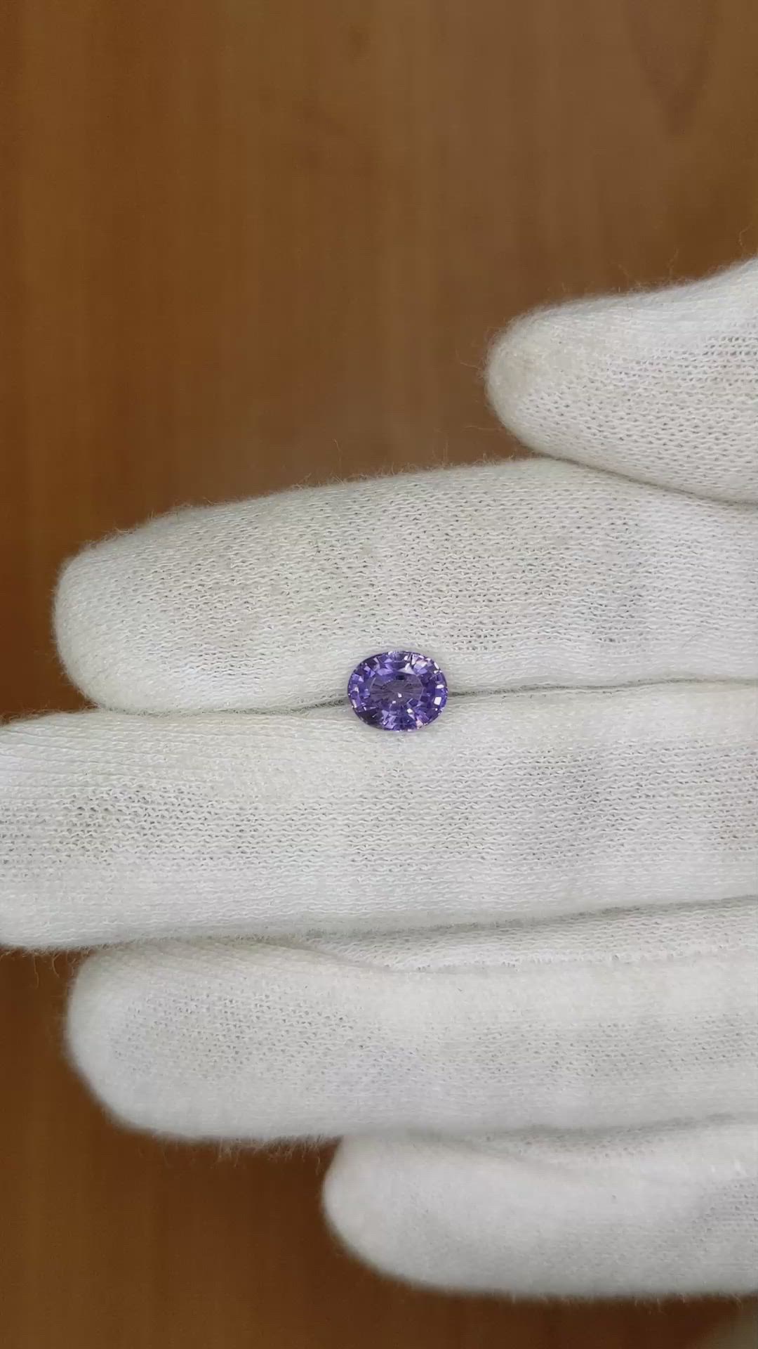 1.34 Ct. Purple Sapphire from Ceylon (Sri Lanka) Size Video