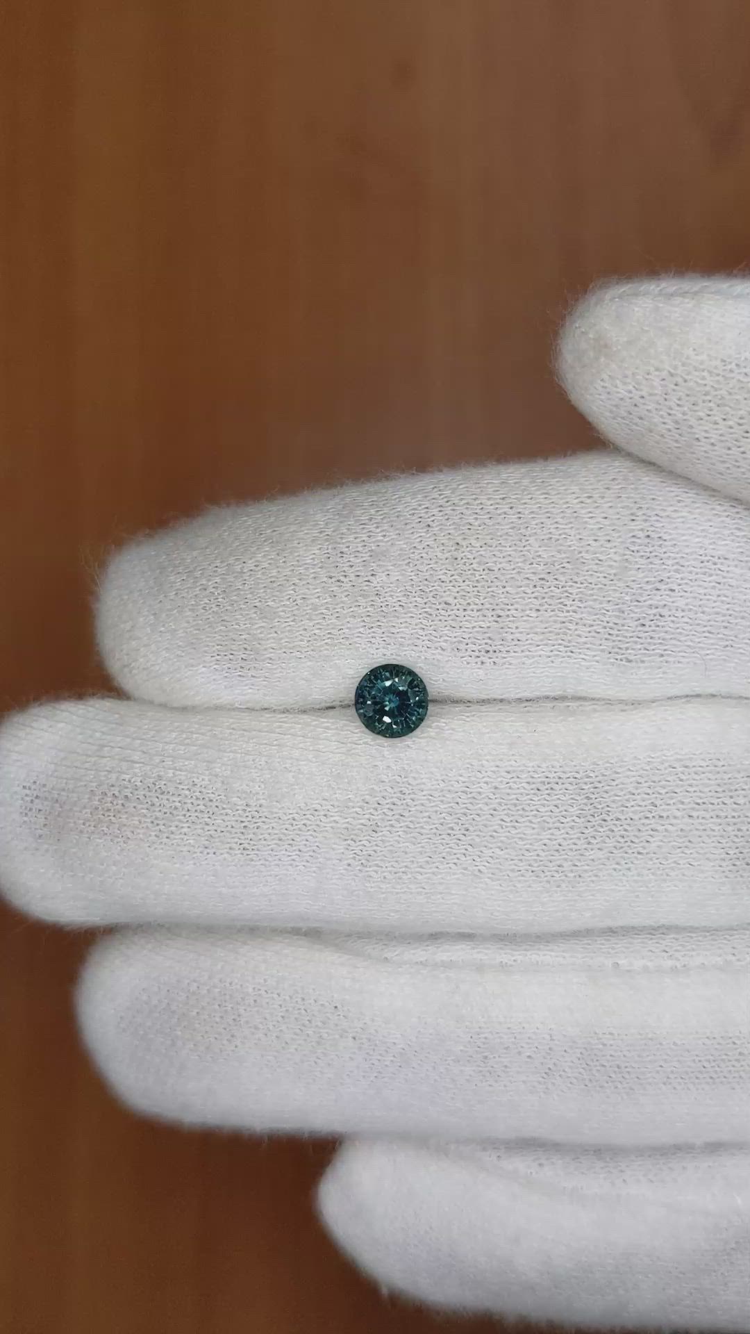 0.77 Ct. Greenish Blue Sapphire from Madagascar Size Video