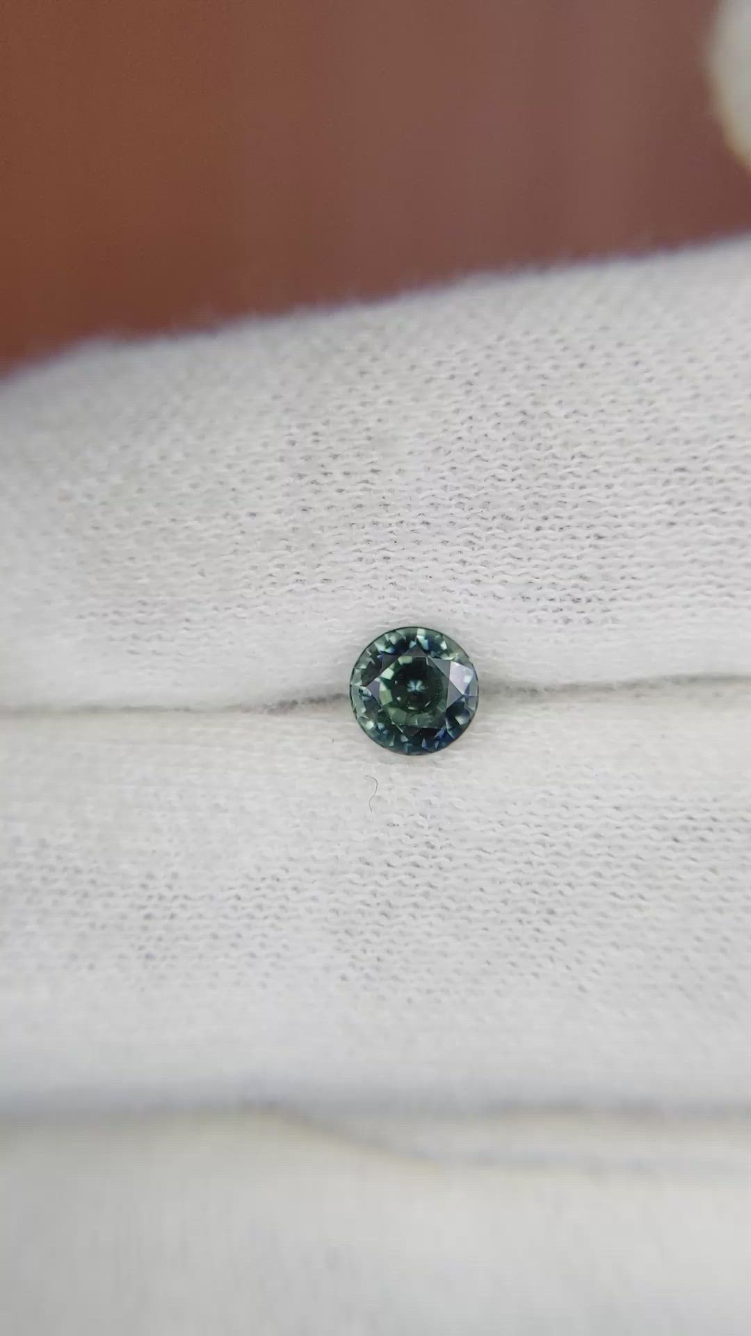 0.77 Ct. Bluish Green Sapphire from Madagascar Size Video