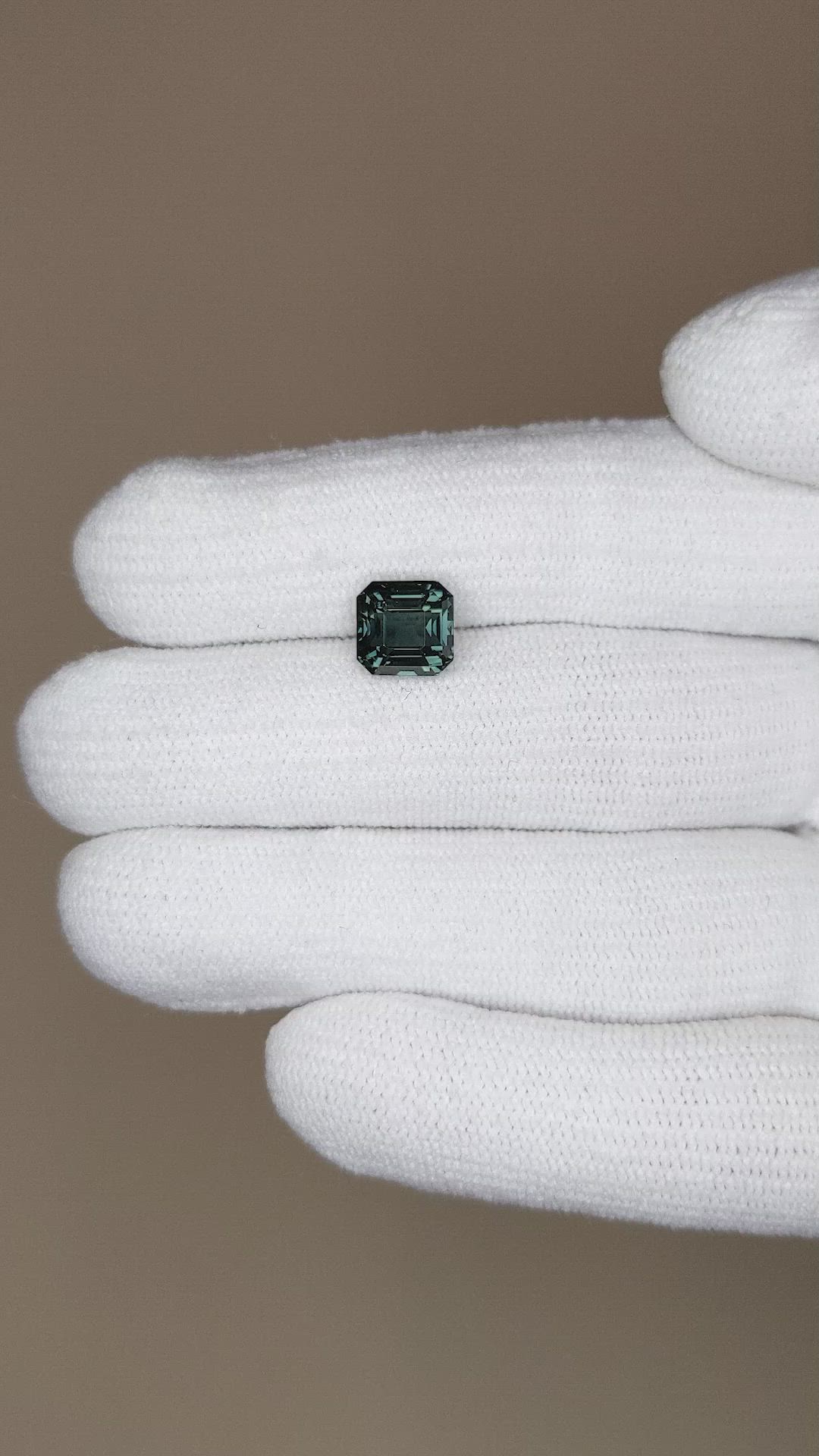 3.03 Ct. Bluish Green Sapphire from Ceylon (Sri Lanka) Size Video