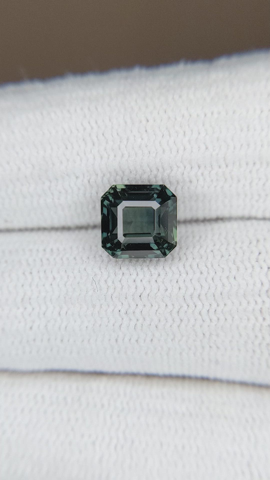 3.03 Ct. Bluish Green Sapphire from Ceylon (Sri Lanka) Size Video