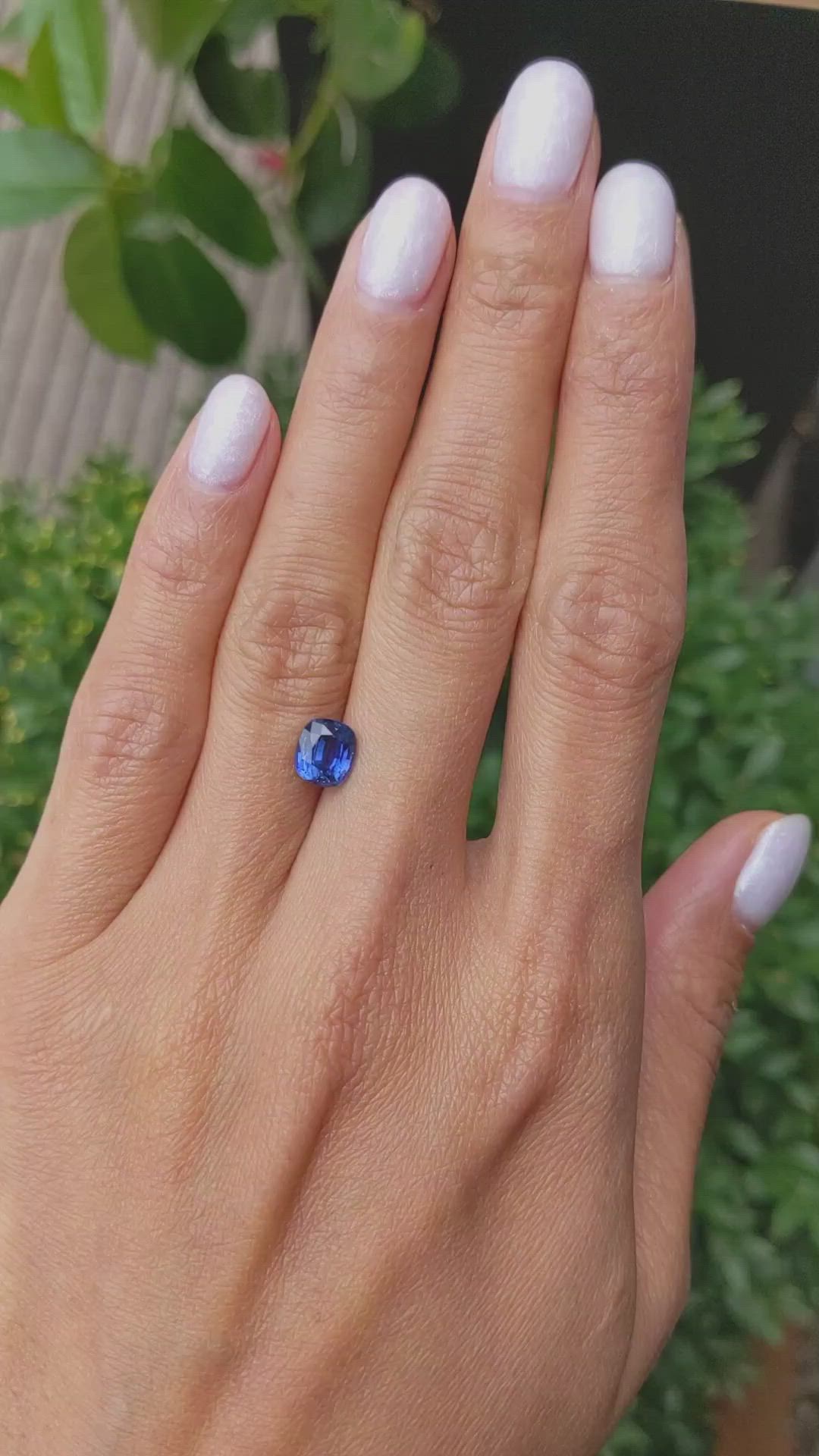 1.99 Ct. Blue Sapphire from Ceylon (Sri Lanka) Size Video