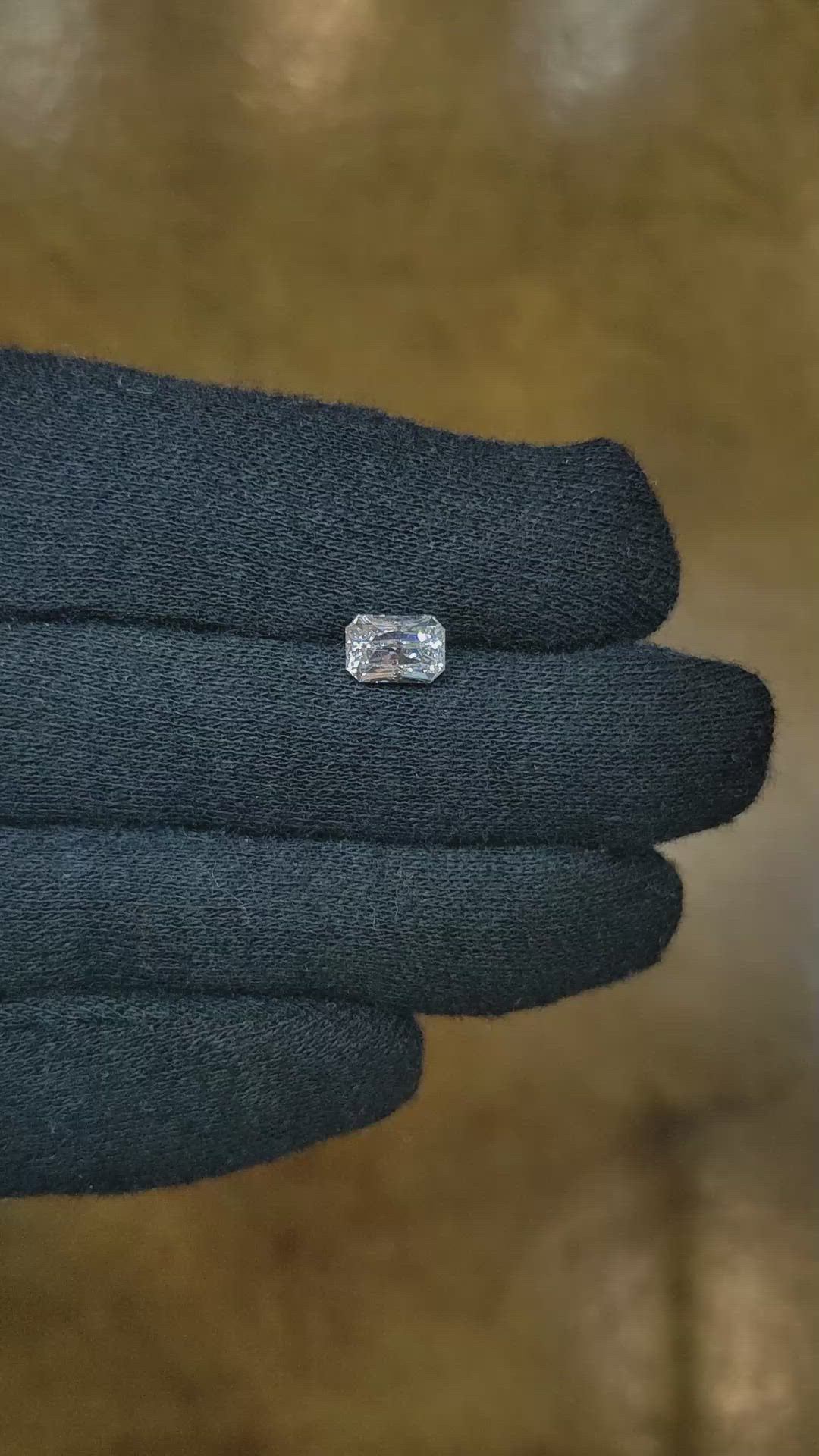 1.40 Ct. White Sapphire from Madagascar Size Video