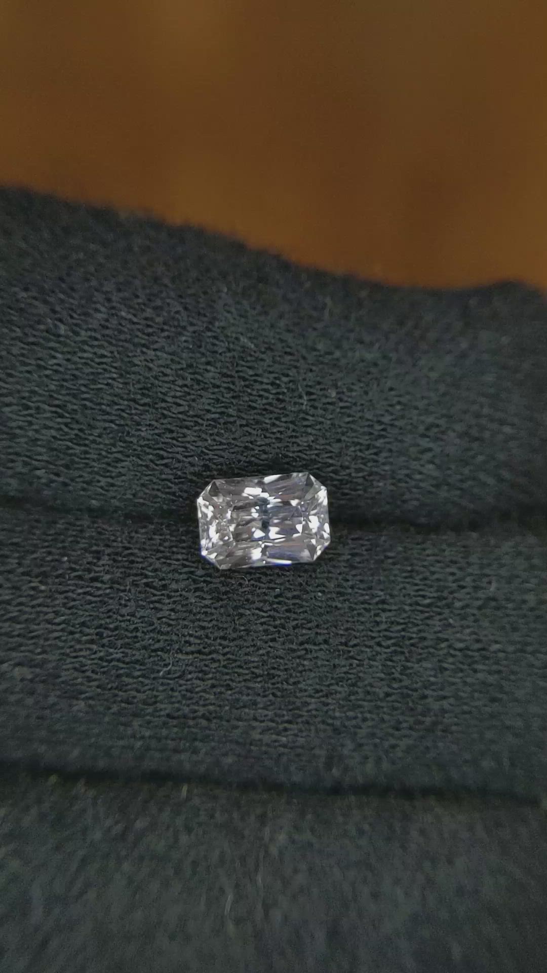 1.40 Ct. White Sapphire from Madagascar Size Video
