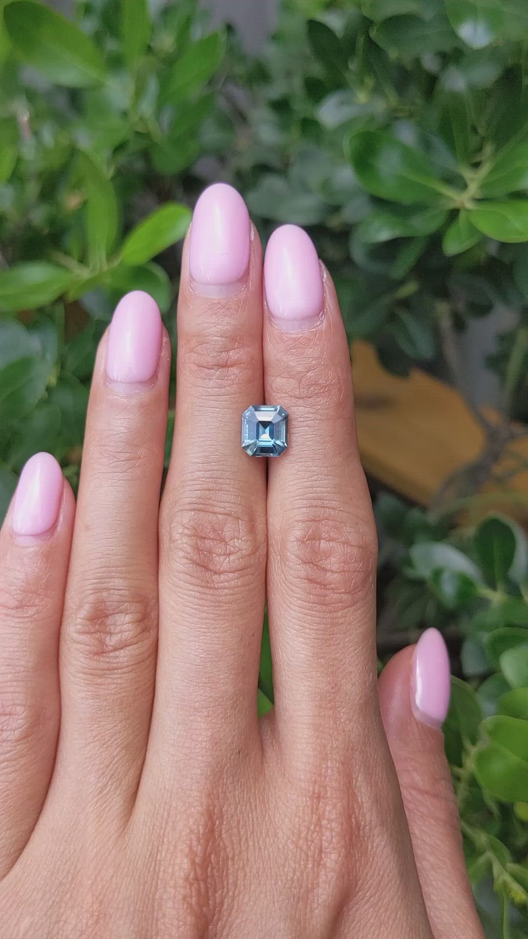 2.44 Ct. Greenish Blue Sapphire from Madagascar Size Video