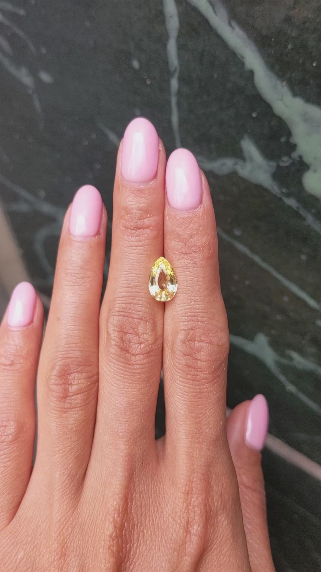 3.04 Ct. Yellow Sapphire from Ceylon (Sri Lanka) Size Video
