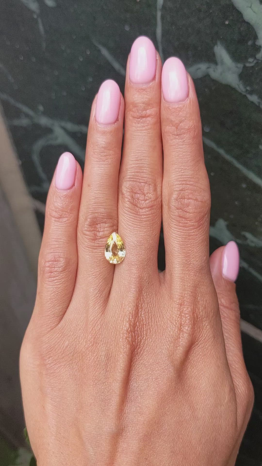 3.04 Ct. Yellow Sapphire from Ceylon (Sri Lanka) Size Video