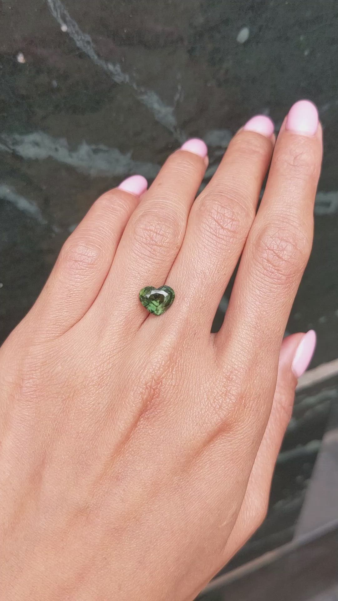 2.83 Ct. Green Sapphire from Madagascar Size Video