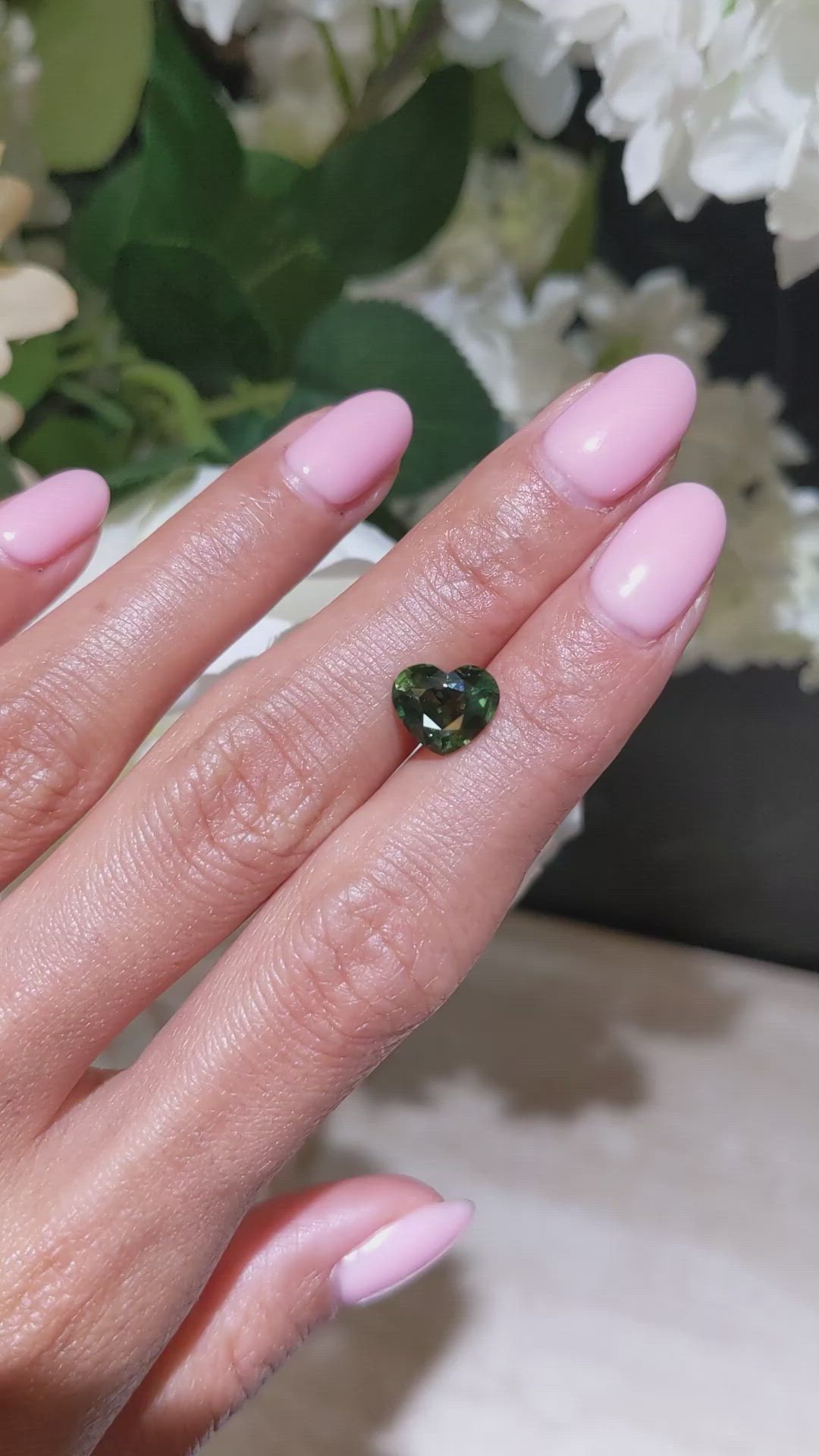 2.83 Ct. Green Sapphire from Madagascar Size Video