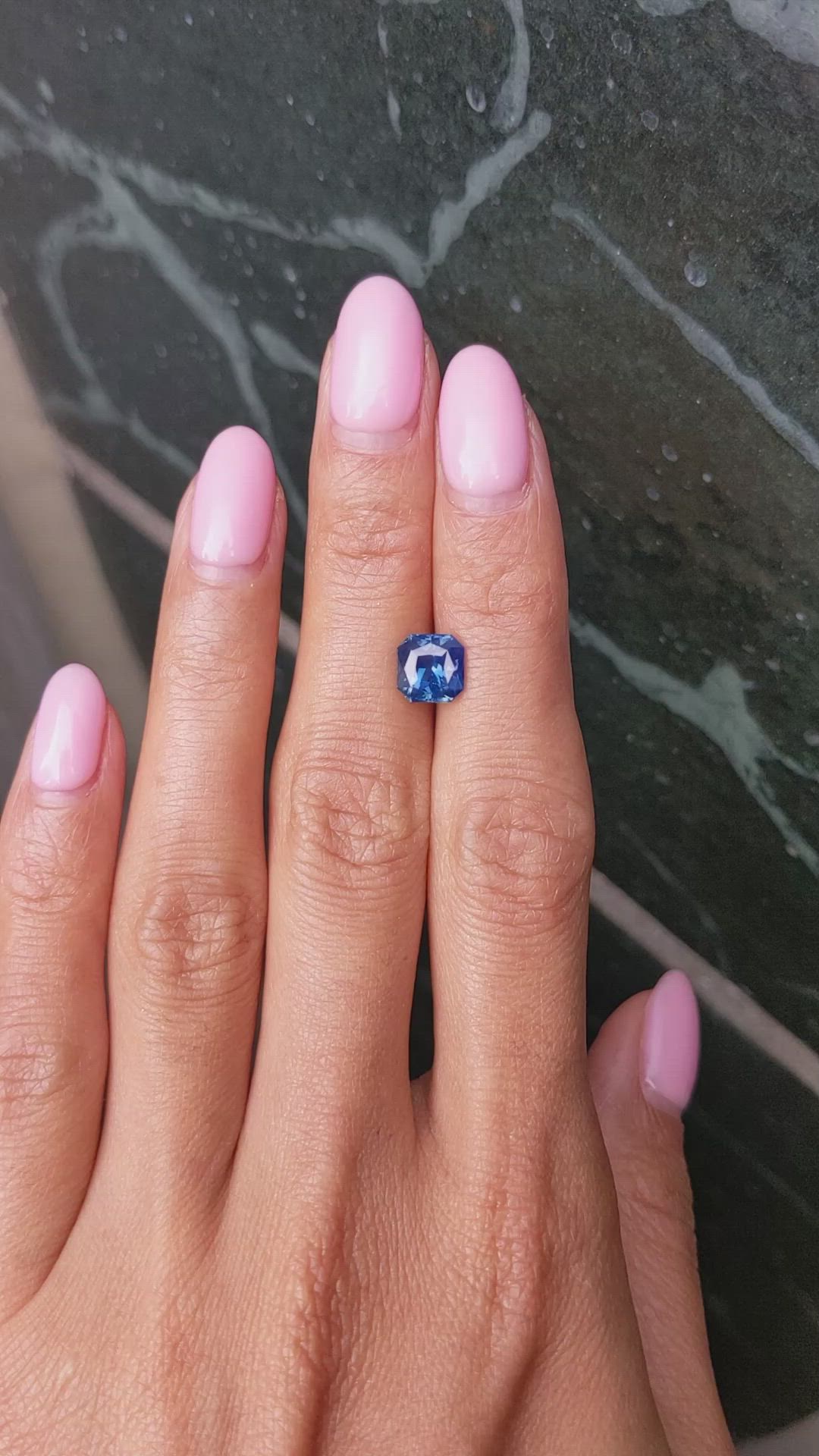 2.05 Ct. Greenish Blue Sapphire from Ceylon (Sri Lanka) Size Video