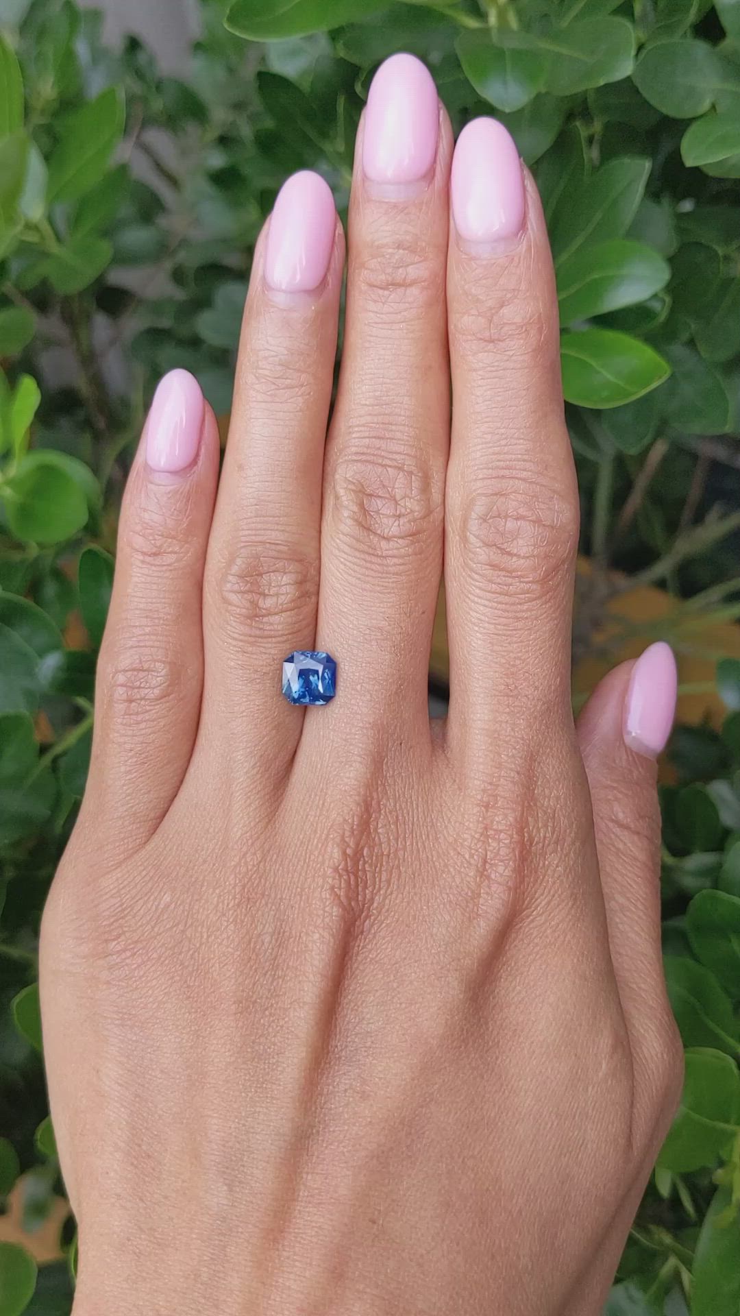 2.05 Ct. Greenish Blue Sapphire from Ceylon (Sri Lanka) Size Video