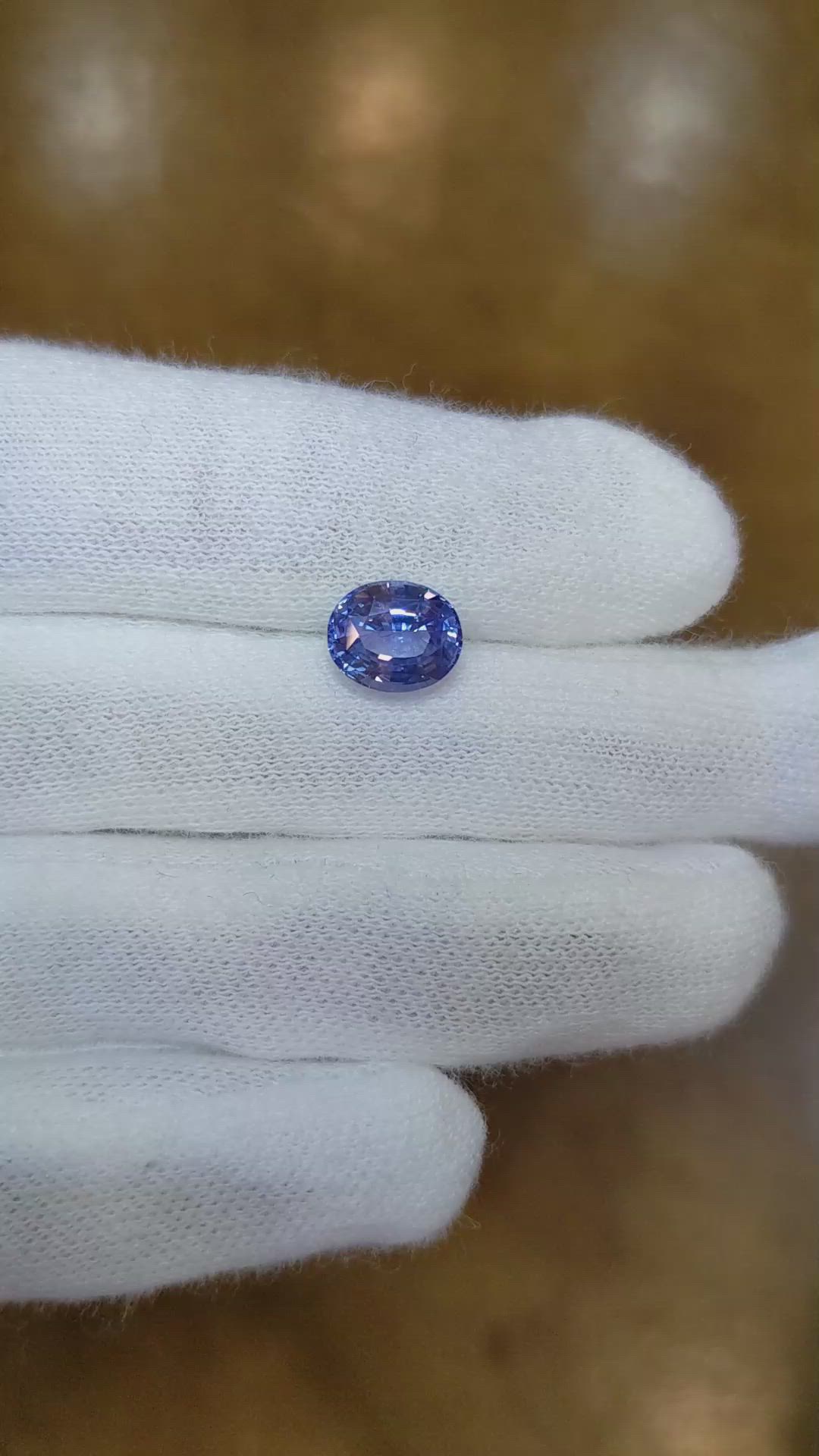 2.77 Ct. Blue Sapphire from Ceylon (Sri Lanka) Size Video