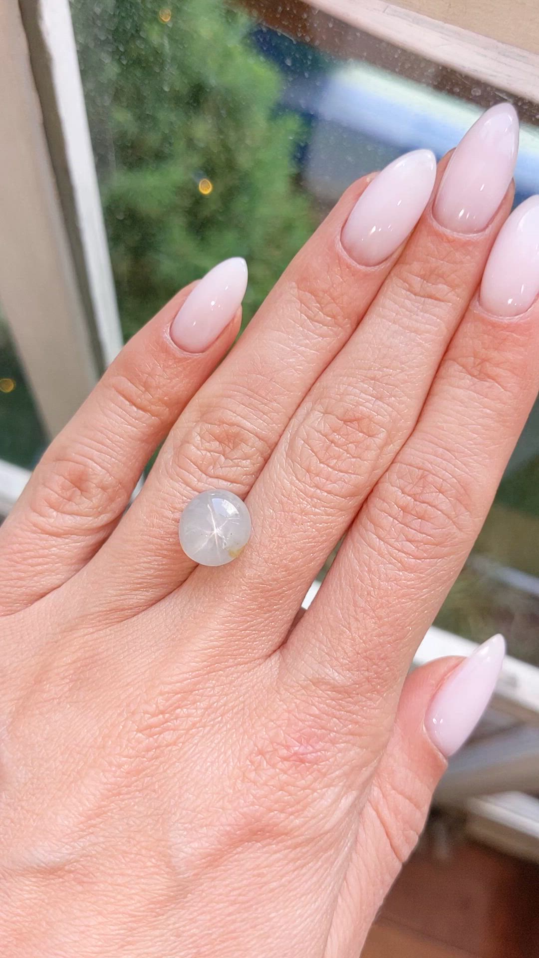 8.46 Ct. Grey Star Sapphire from Ceylon (Sri Lanka) Size Video