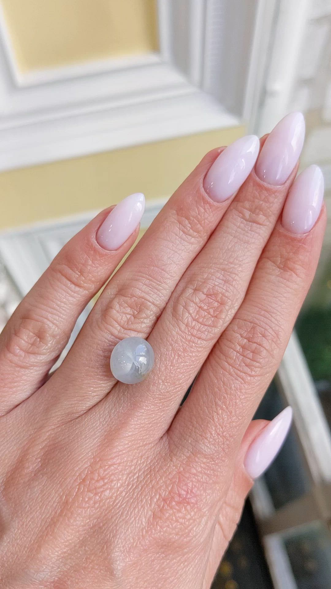 8.46 Ct. Grey Star Sapphire from Ceylon (Sri Lanka) Size Video