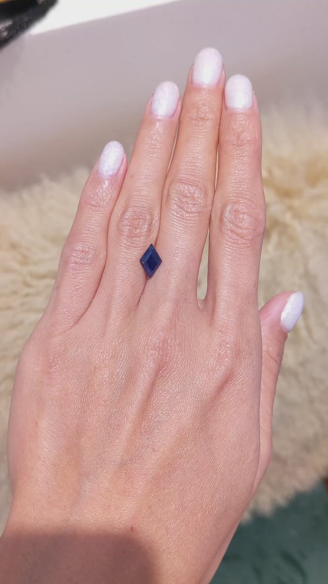 1.60 Ct. Blue Sapphire from Ceylon (Sri Lanka) Size Video