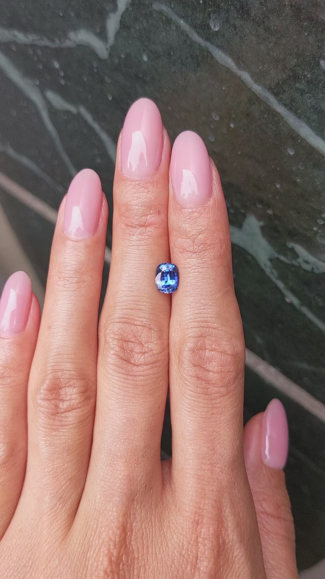1.27 Ct. Blue Sapphire from Ceylon (Sri Lanka) Size Video
