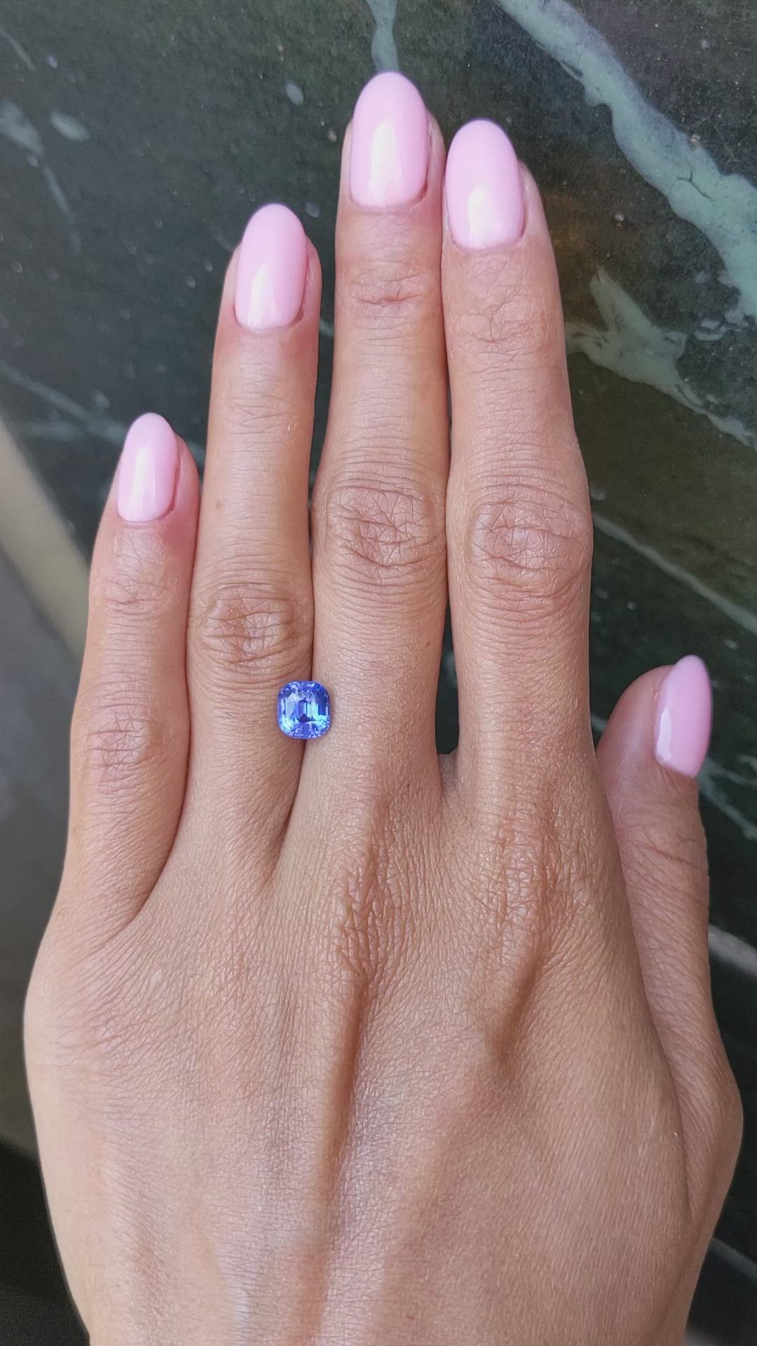 2.06 Ct. Blue Sapphire from Ceylon (Sri Lanka) Size Video