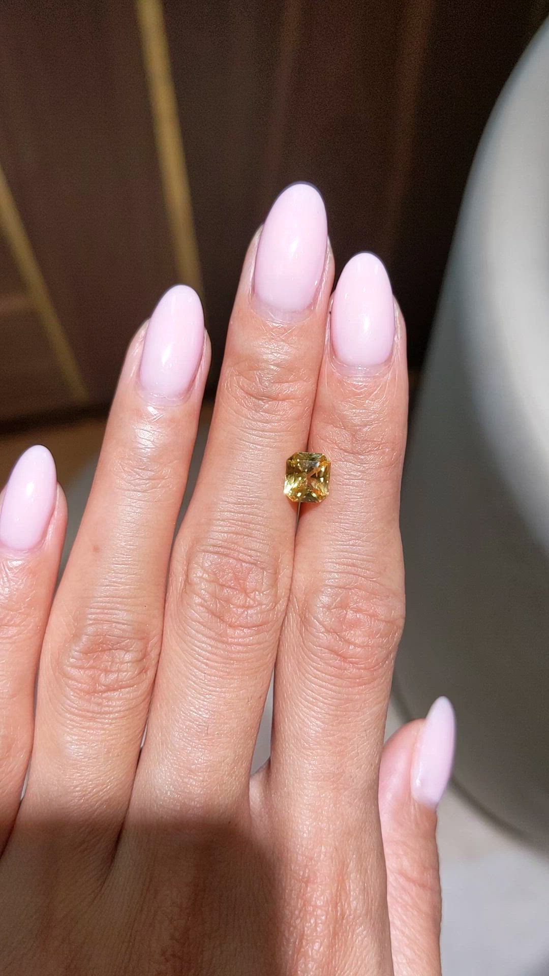 1.51 Ct. Yellow Sapphire from Ceylon (Sri Lanka) Size Video