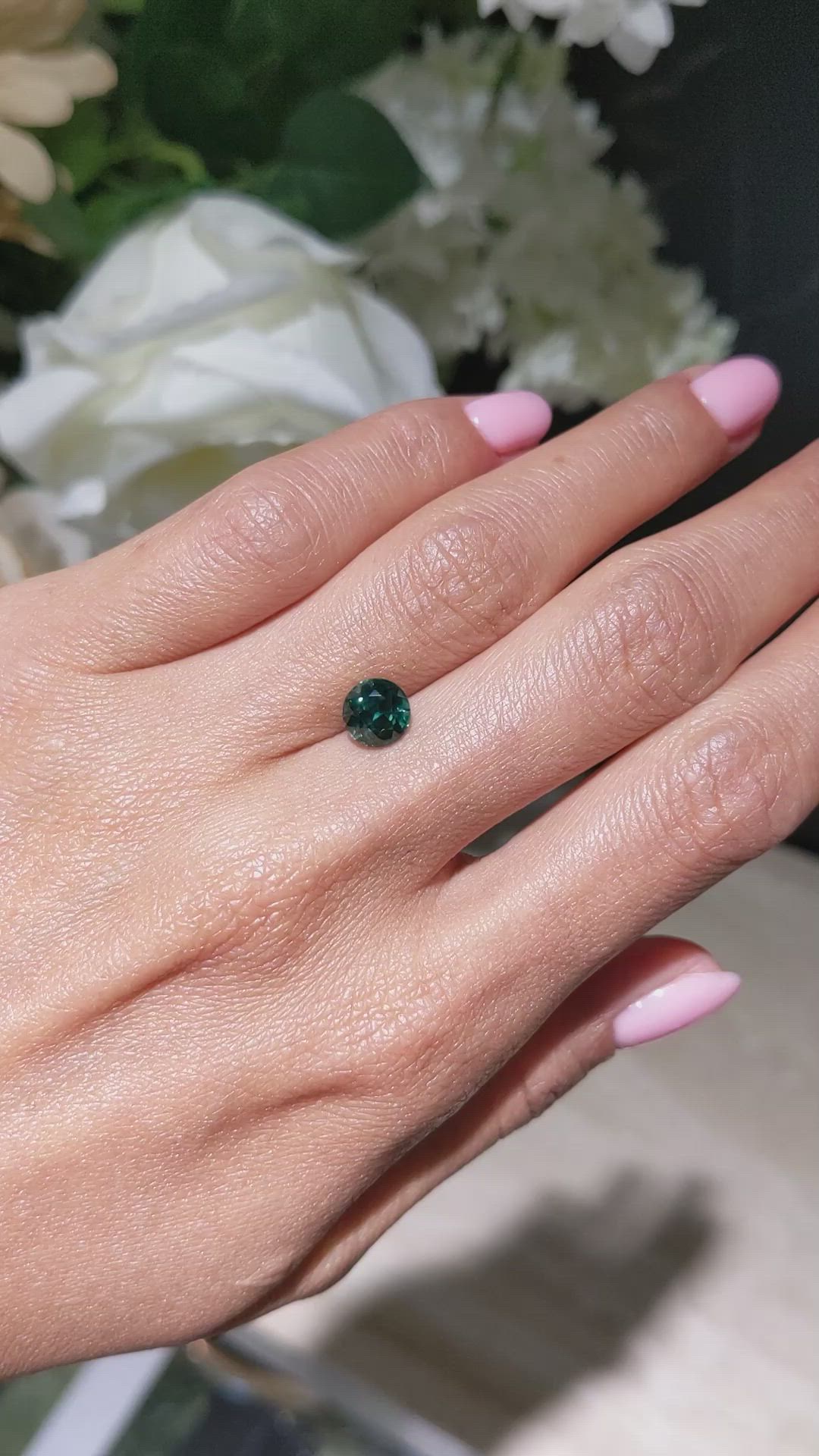 2.05 Ct. Bluish Green Sapphire from Madagascar Size Video