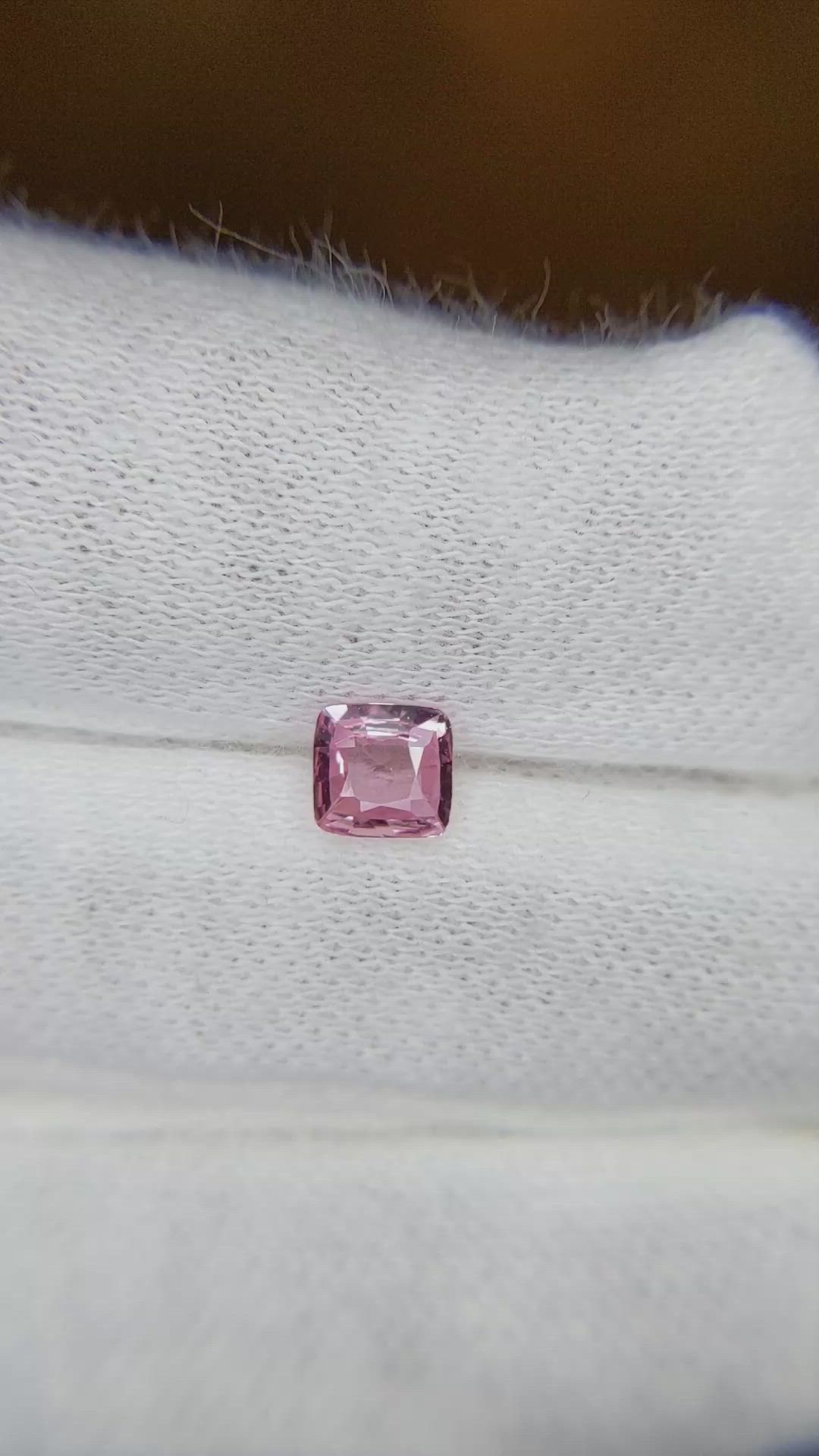 0.55 Ct. Pink Sapphire from Ceylon (Sri Lanka) Size Video