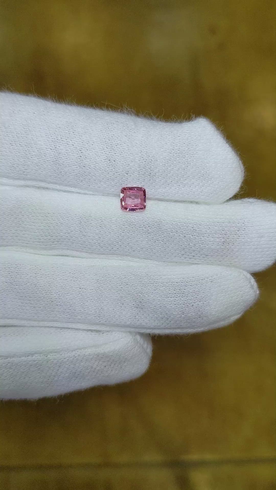 0.55 Ct. Pink Sapphire from Ceylon (Sri Lanka) Size Video