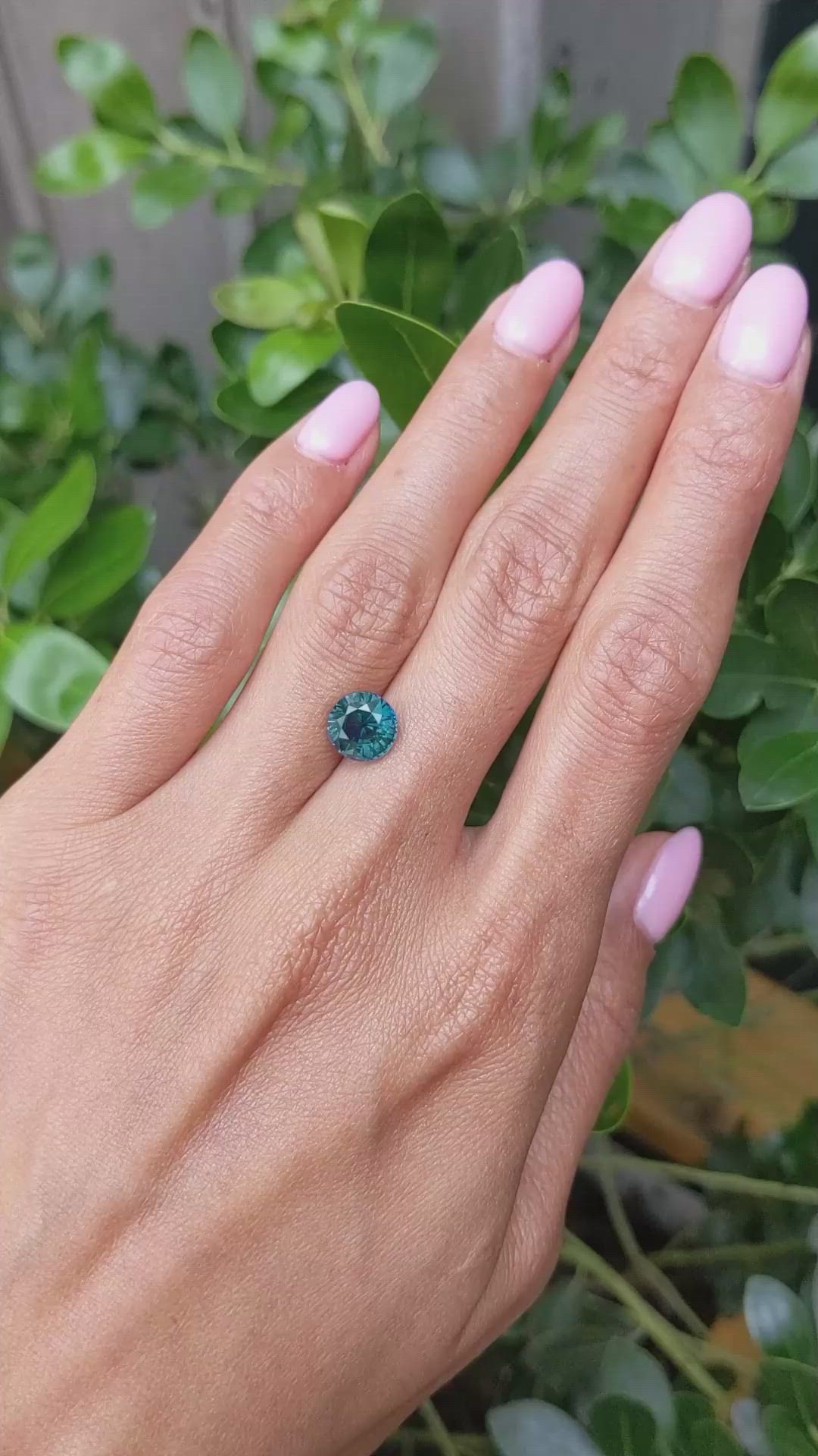 3.03 Ct. Greenish Blue Sapphire from Ceylon (Sri Lanka) Size Video