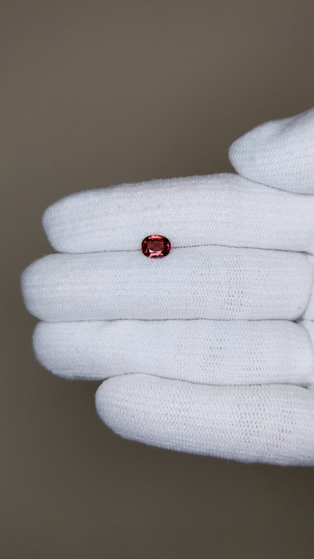 0.59 Ct. Reddish Pink Sapphire from Ceylon (Sri Lanka) Size Video