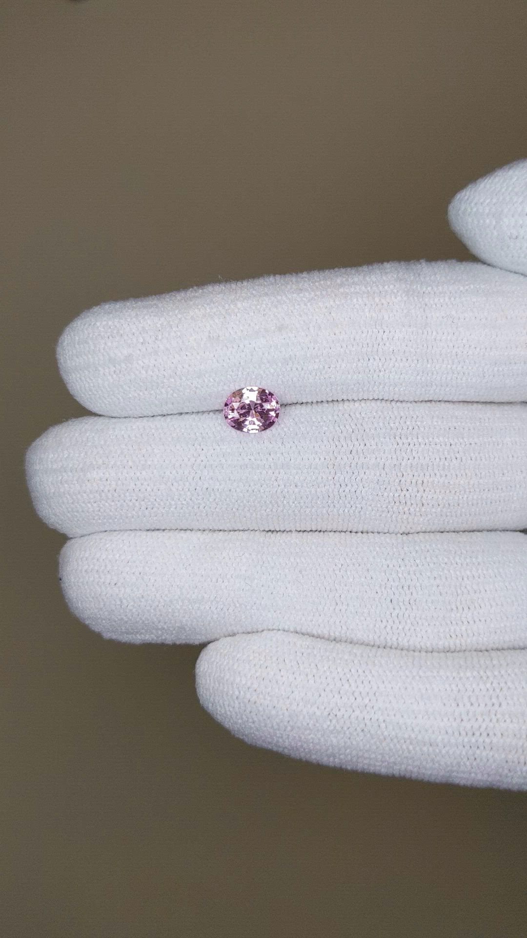 0.81 Ct. Pink Sapphire from Ceylon (Sri Lanka) Size Video