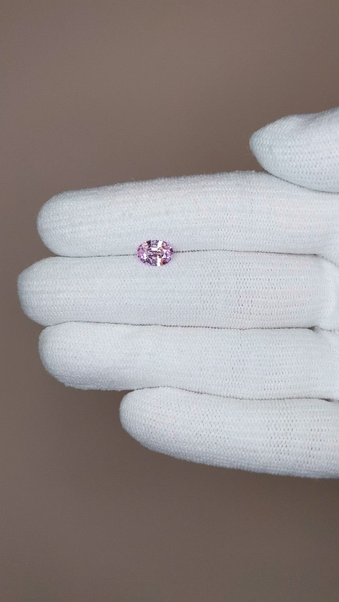 0.80 Ct. Pink Sapphire from Ceylon (Sri Lanka) Size Video