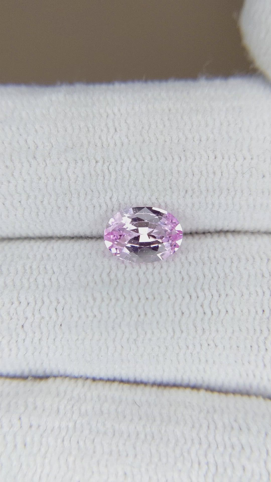 0.80 Ct. Pink Sapphire from Ceylon (Sri Lanka) Size Video