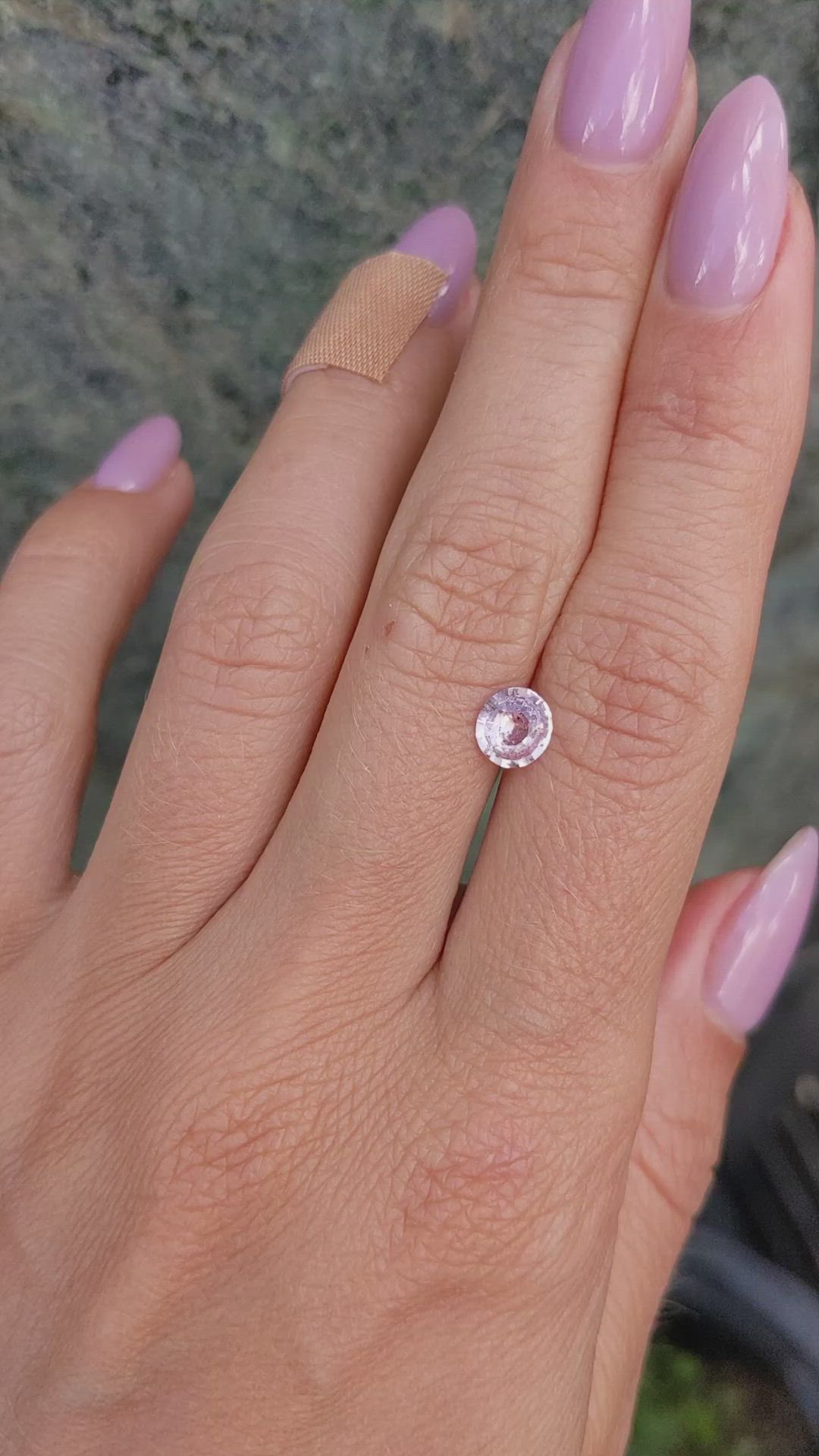 0.89 Ct. Pink Sapphire from Ceylon (Sri Lanka) Size Video