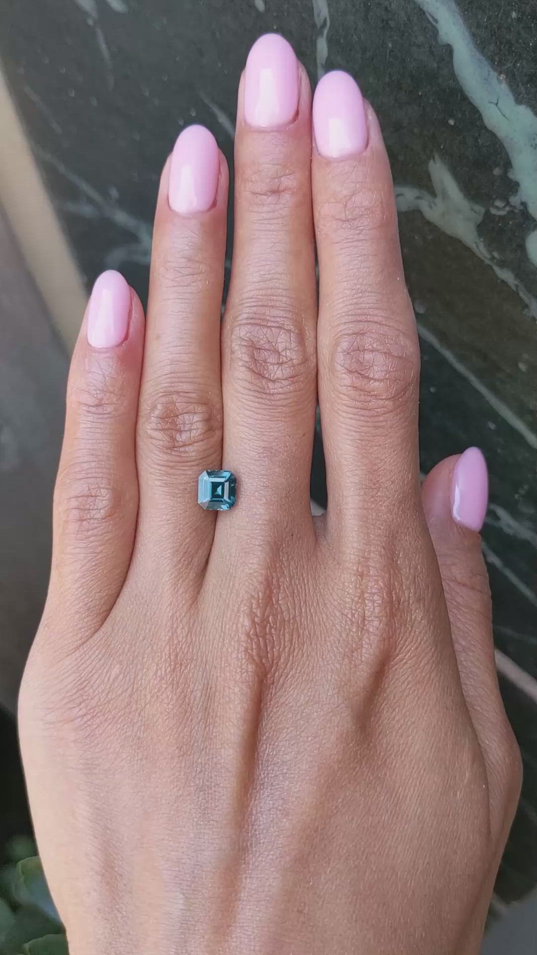 2.05 Ct. Greenish Blue Sapphire from Ceylon (Sri Lanka) Size Video