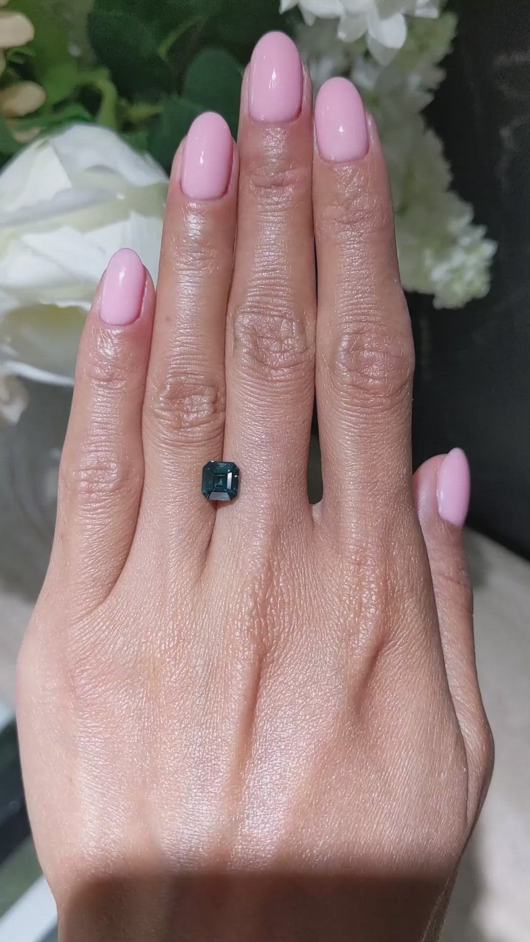 2.05 Ct. Greenish Blue Sapphire from Ceylon (Sri Lanka) Size Video