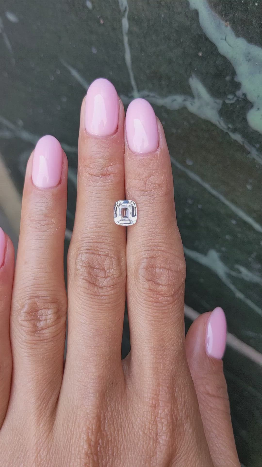 2.02 Ct. White Sapphire from Ceylon (Sri Lanka) Size Video