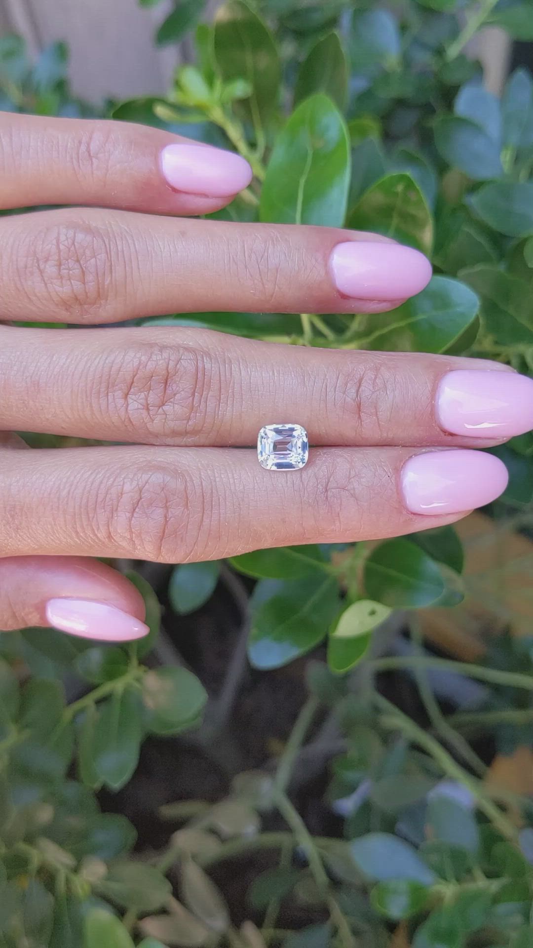2.02 Ct. White Sapphire from Ceylon (Sri Lanka) Size Video