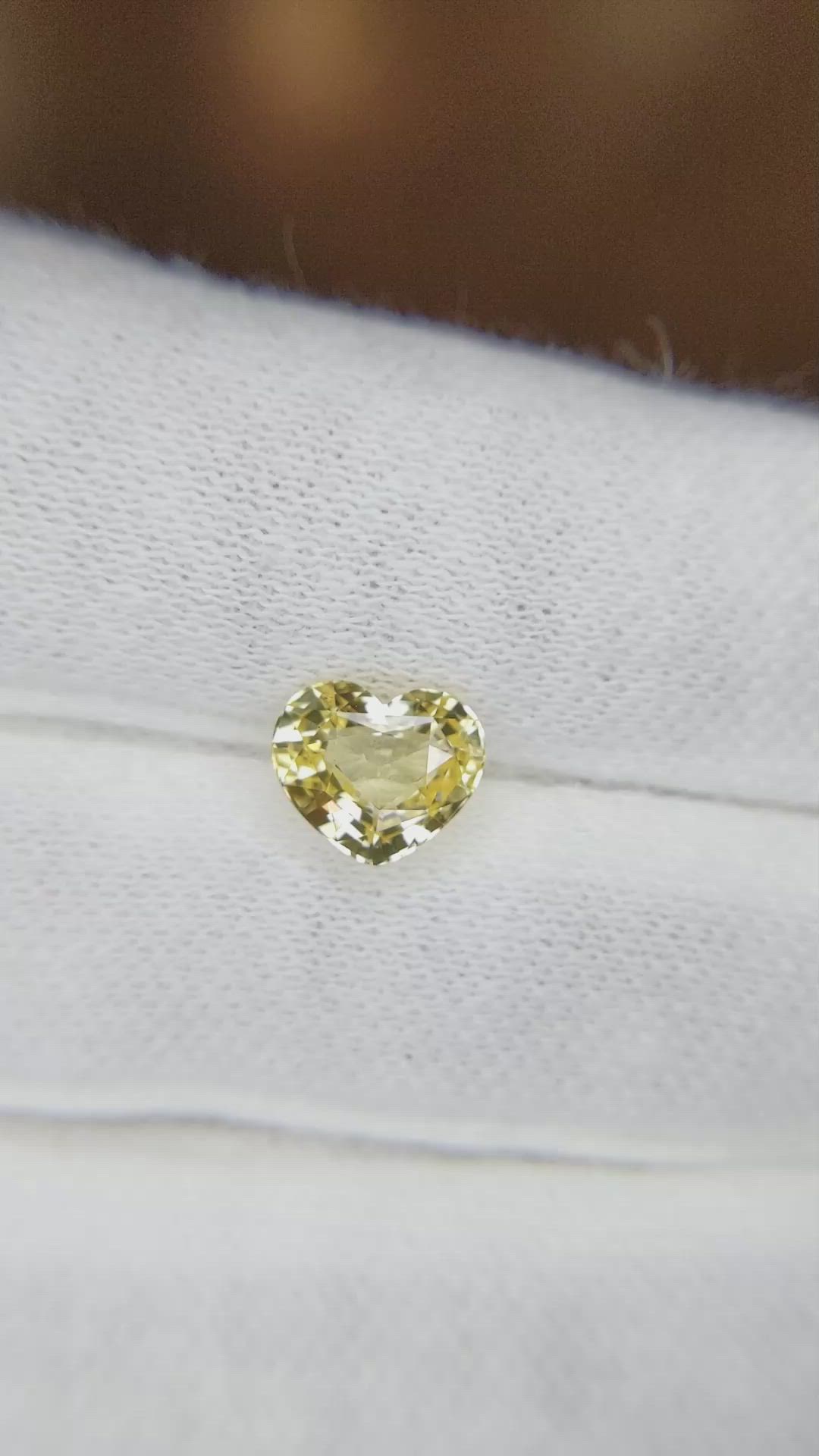 1.78 Ct. Yellow Sapphire from Ceylon (Sri Lanka) Size Video