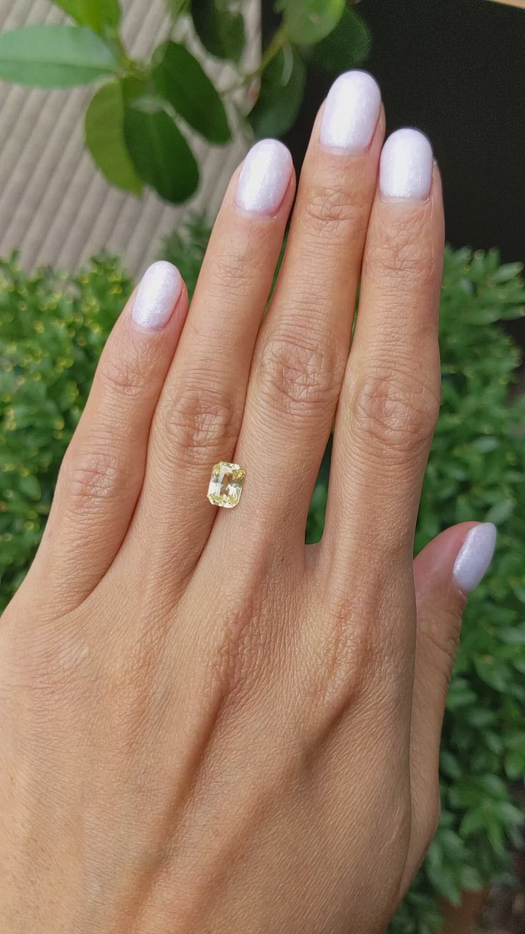 1.62 Ct. Yellow Sapphire from Ceylon (Sri Lanka) Size Video