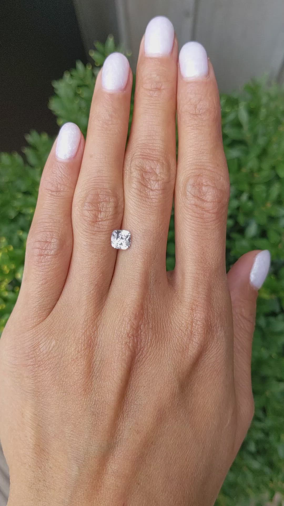 1.36 Ct. White Sapphire from Ceylon (Sri Lanka) Size Video