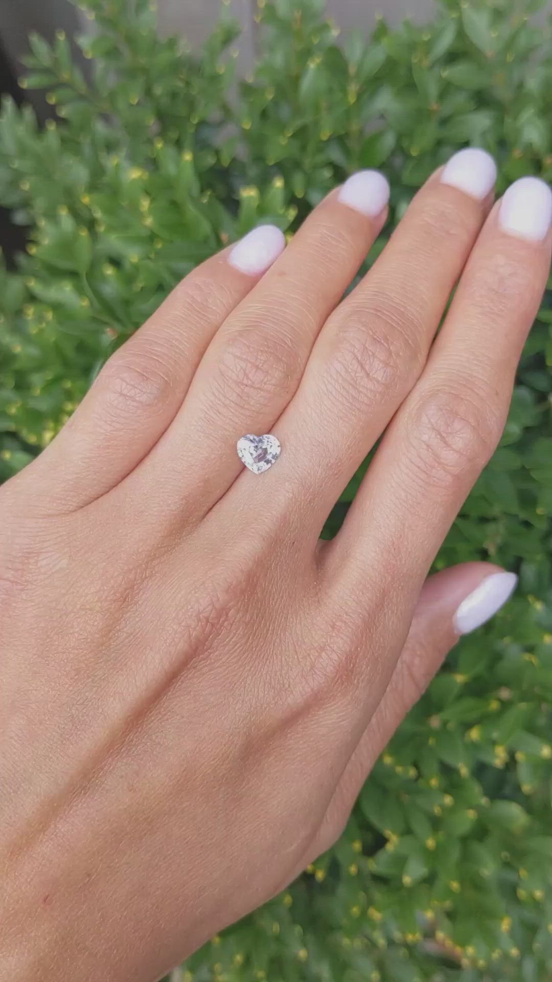 1.10 Ct. White Sapphire from Ceylon (Sri Lanka) Size Video