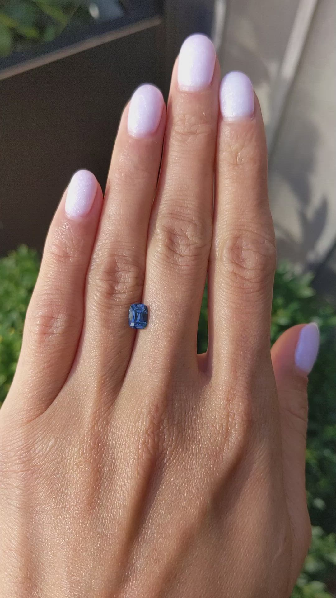 1.11 Ct. Greenish Blue Sapphire from Ceylon (Sri Lanka) Size Video